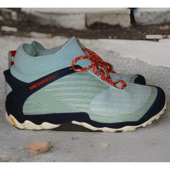 Merrell Chameleon 7 J52576 Womens Icy Blue Sz 10 Sneaker Hiking Shoe Vibram Mid - Picture 3 of 11